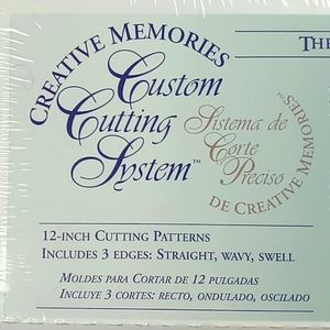 Creative Memories Custom Cutting System 12 Inch Cutting Patterns 3 Edges NWT